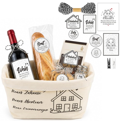 Geschenk zum einzug brotkorb - geschenk,